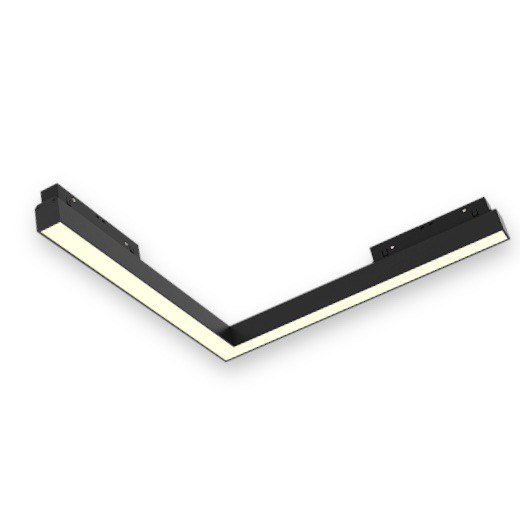 Светильник LINER MAGNETIC S20 Угловой 48V 14.4W 120° 3000K CRI90 OSRAM | Черный корпус L305х305mm