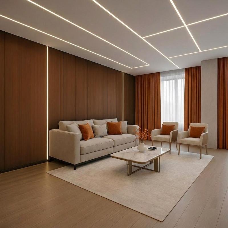 Профильная система для натяжного потолка ПВХ 54х32mm