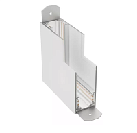 Соединитель пластиковый  потолок-стена,  угол 90° для накладных трек-систем S20 60x60x26mm, Белый