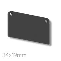 Торцевая заглушка профиля световая линия LINER BLACK 34x19мм