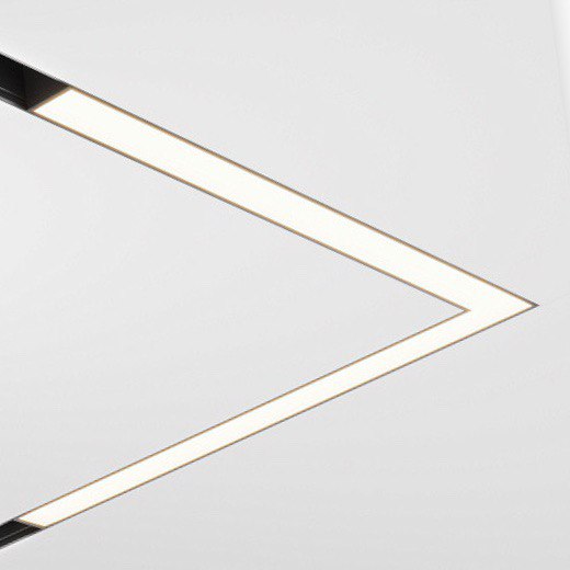 Светильник LINER MAGNETIC S20 Угловой 48V 14.4W 120° 3000K CRI90 OSRAM | Черный корпус L305х305mm