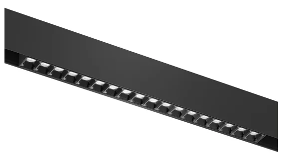 Светильник LINER BLACK MASK MAGNETIC S20 48V 18W 36° 3000K CRI90 OSRAM | Черный корпус L328mm