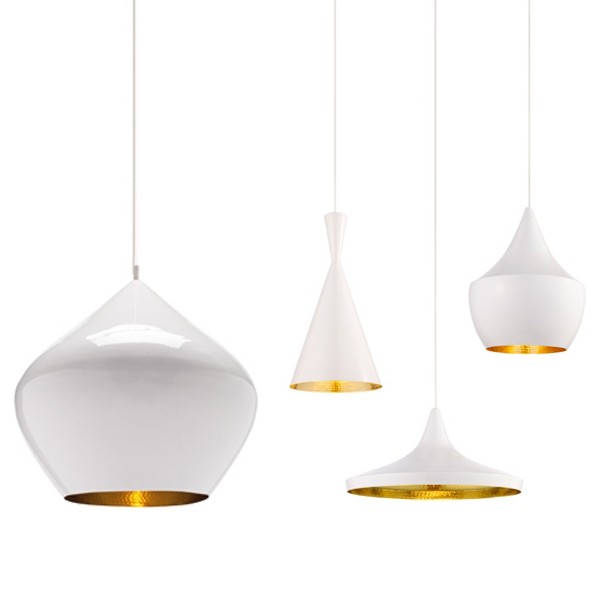 Люстра подвесная на трек Е27 дизайн TomDixon White/Gold