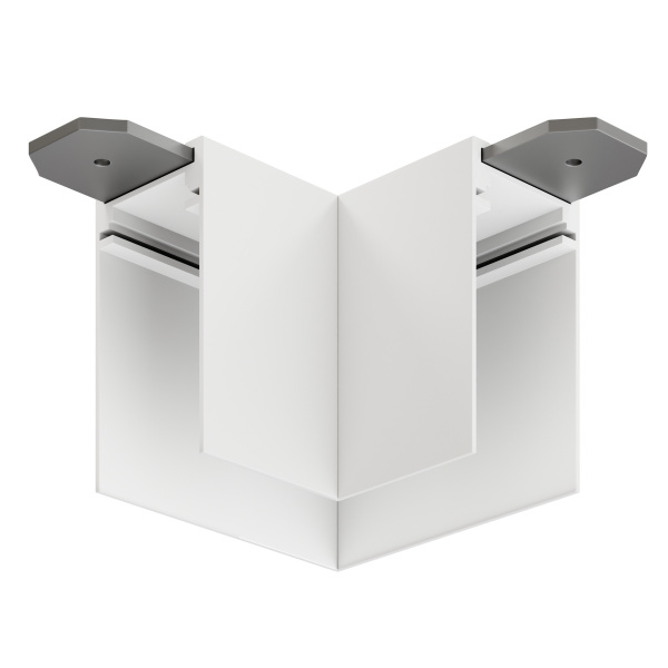 Угловой соединитель потолок-потолок S39 220V 4x контактный White 90x90x75mm EAC19299