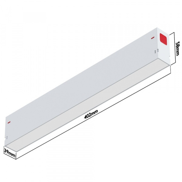 Светильник LINER S39 SMART DIM 30W OSRAM CRI90 TRIX 3000-6000K 120° | WHITE L402x34x58mm
