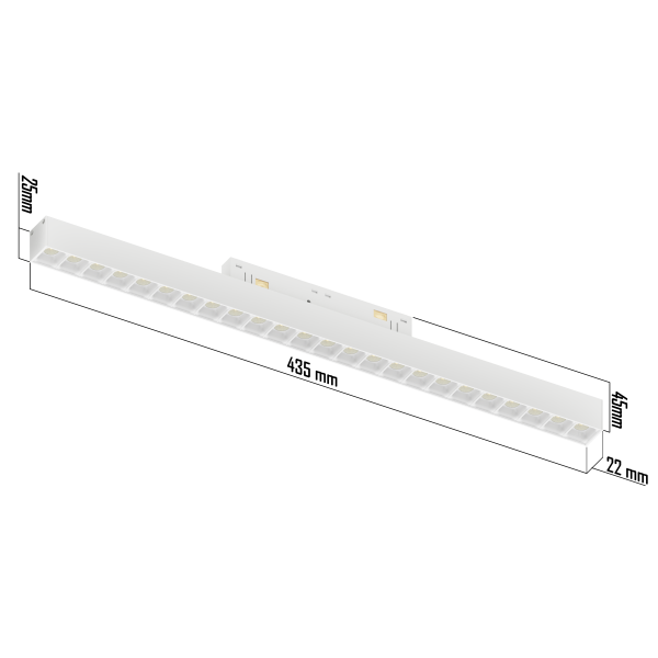 Светильник LINER BLACK MASK MAGNETIC S20 48V 24W 36° 3000-6000K TRIX CRI90 OSRAM | Белый корпус 