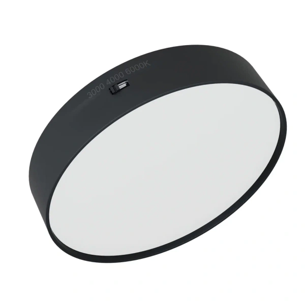 Светильник накладной RONDO 15W D143x30mm 3000К/4000K/6000К Black