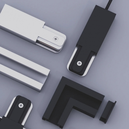 Трековая система серии CITY 2TRA | BLACK 2000x34x19mm | 220V