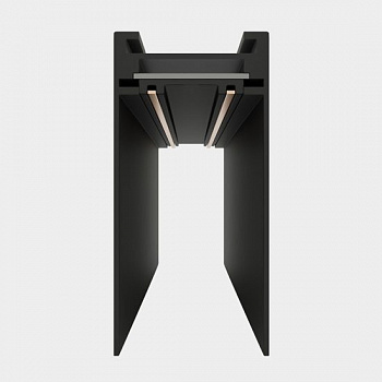 Трек черный MAGNETIC S25 220V шинопровод 2x контактный, Black 1000х32х57mm 