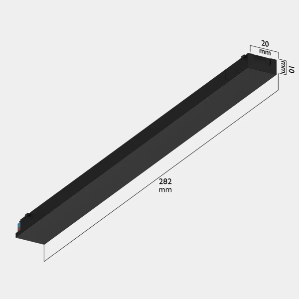 Блок питания встраиваемый в трек S25 100W 48V Black | 282mm