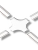 Х- соединитель потолок-потолок для шинопровода H5 White