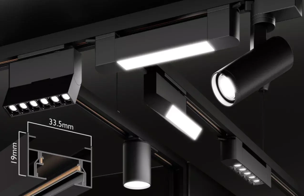 Трековый светильник светодиодный LINER PRO MAX 30W 100° 4000К Черный корпус 146x100x72mm 2TRA | 220V