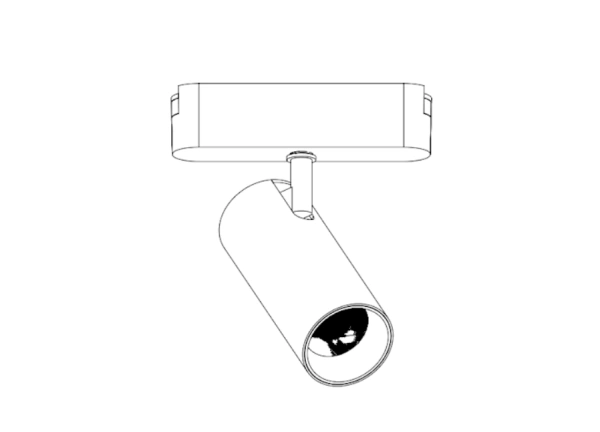Трековый магнитный св-к SPOT  MAGNETIC H4 24V 12W 24° 3000К/4000K/6000К OSRAM | Black Ø43х110mm