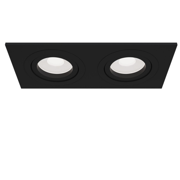 Светильник встраиваемый CITY DL X2 MR16 ALU BLACK | 172х92(75)x25mm