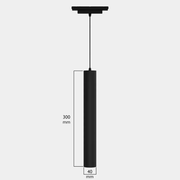 Светильник STICK MAGNETIC S25 48V 10W 24° CRI90 OSRAM 3000K | Черный корпус D40х300mm