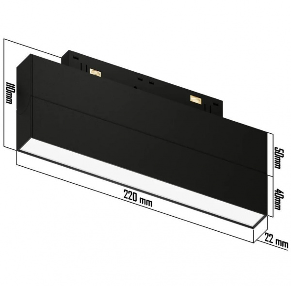 Светильник SPOT BLACK BOOK MAGNETIC S20 48V 16W 110° CRI90 OSRAM 3000-6000K TRIX | Белый корпус