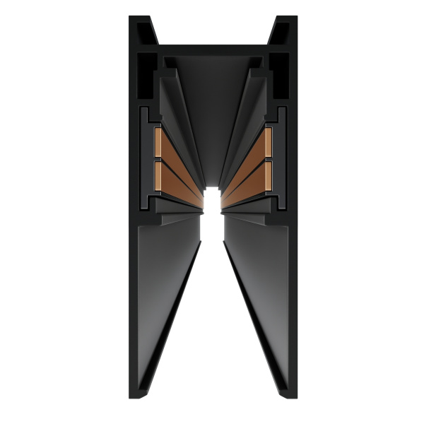 Трековая система универсальная MAGNETIC S15 48V 4TRA BLACK 2000x23.5x52mm