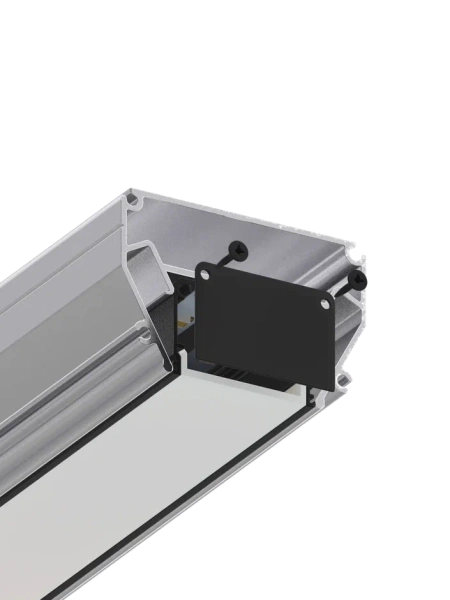 Профиль встраиваемый в натяжные потолки LINER BLACK под светодиодную ленту, 1000x34x19мм