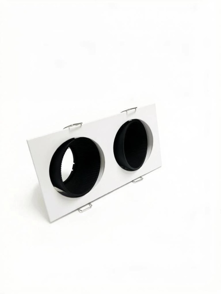 Светильник встраиваемый CITY DLW 2xMR16 WHITE/BLACK | 170x90 (150x75)xH45mm Electroplating