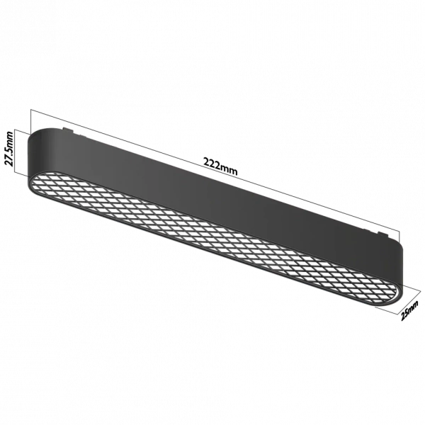 Светильник LINER COMFORT MAGNETIC Н5 48V 12W 120° 4000K OSRAM | Black 222х25х25mm