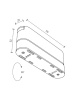 Основание под линейный светильник MAGNETIC H5 115x25x47.6mm