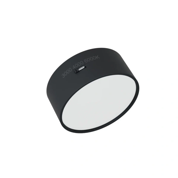 Светильник накладной RONDO 7W D73x30mm 3000К/4000K/6000К Black
