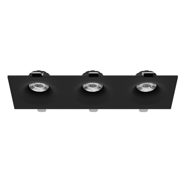Светильник встраиваемый CITY DLV 3хMR16 GU5.3 BLACK | 286х95 H40mm