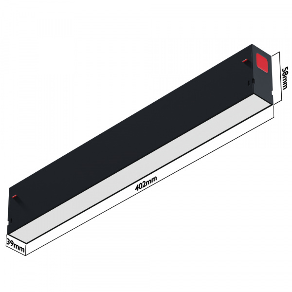 Светильник LINER S39 SMART DIM 30W OSRAM CRI90 TRIX 3000-6000K 120° | BLACK L402x34x58mm