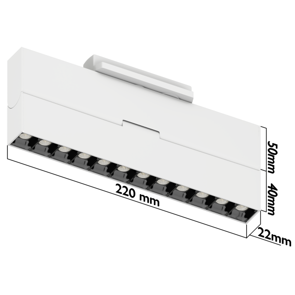 Светильник BLACK BOOK 12W OSRAM 36° DW/4000К, Белый корпус 2TRA