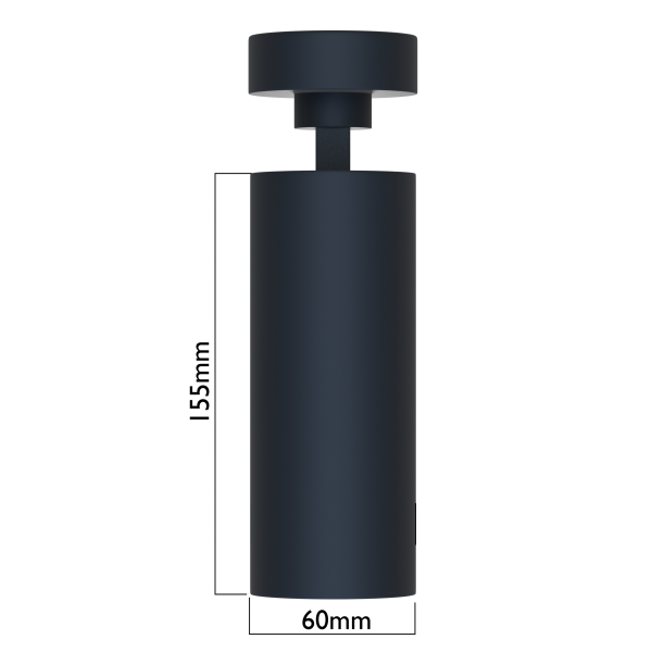Накладной светодиодный светильник CITY NEW 30W 4000K CRI85 Угол света 36° BLACK Ø60x155mm