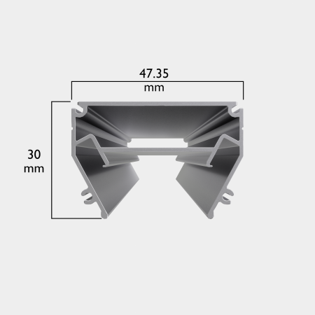 Профиль для натяжных потолков MAGNETIC S25 2000mm