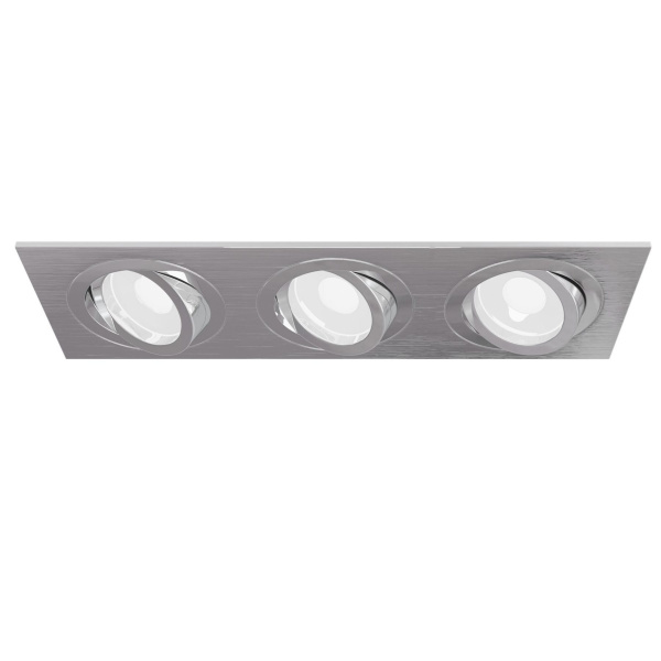 Светильник встраиваемый CITY DL X3 MR16 ALU CHROME | 257х92(75)x25mm