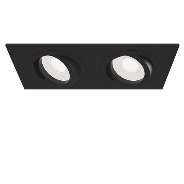 Светильник встраиваемый CITY DL X2 MR16 ALU BLACK | 172х92(75)x25mm