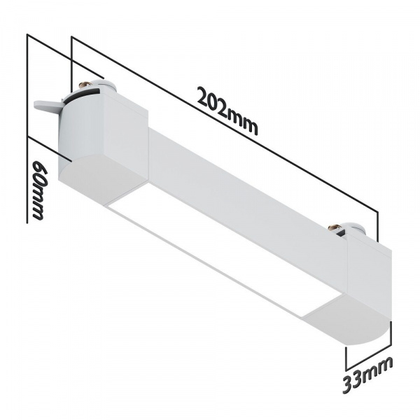 Светильник LINER 10W 100° 3000К CRI85 Белый 2TRA однофазный 220V  200x33x34mm