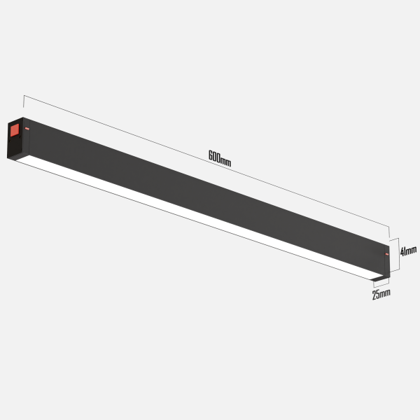 Светильник серии LINER S25 30W SMART DIM CRI90 OSRAM TRIX ССТ 3000-6000К, White 600x24x34mm EAC19324