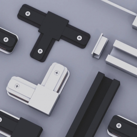 Трековая система серии CITY 2TRA | BLACK 2000x34x19mm | 220V